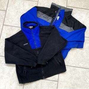 Columbia anorak jacket 3 in 1 Bugaboo blue black ski winter mens large vintage